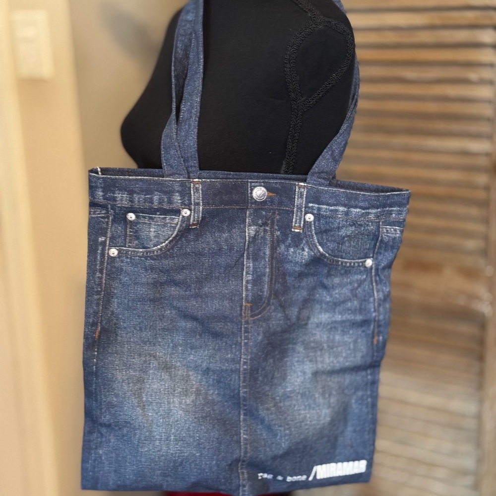 rag & bone Blue Denim Tote Bag